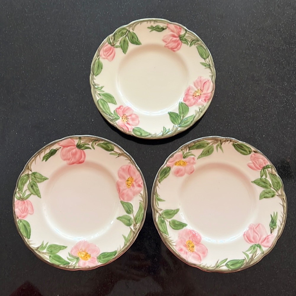 Franciscan Desert Rose Dessert/Bread & Butter Plates - Set of 3